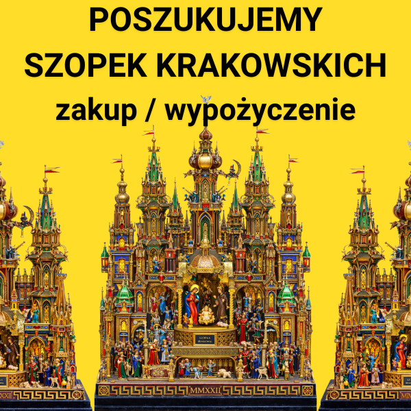 Poszukujemy szopek krakowskich na wystawę – kupno lub wypożyczenie Poszukujemy szopek krakowskich na wystawę – kupimy lub wypożyczymy tradycyjne, ręcznie wykonane szopki. szopka krakowska #szopkakrakowska #krakow #wystawa #muzeum